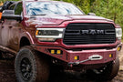 Chassis Unlimited Octane CUB940322RAW front winch bumper for 2019–2025 Ram 2500/3500 with raw steel finish and sensor cutouts