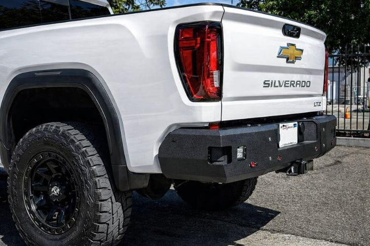 Aftermarket back bumper Chassis Unlimited Fuel CUB510570 steel rear protection for 2020-2025 Silverado 2500/3500.