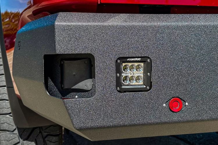 GMC truck bumper Chassis Unlimited Fuel CUB510570 black textured rear defense for 2020-2025 GMC Sierra 2500/3500 models.