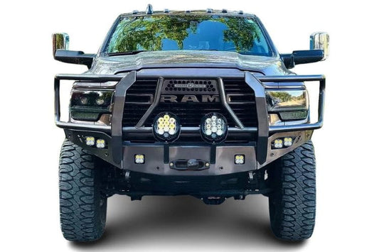 Chassis Unlimited Octane CUB940322BG grille guard front bumper for 2019–2025 Ram 2500/3500 with sensor cutouts