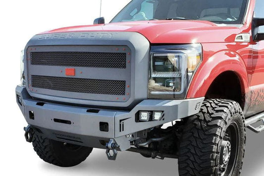 Chassis Unlimited Octane CUB940111RAW heavy duty winch bumper for 2011-2016 Ford F250/F350 Super Duty raw steel finish build.
