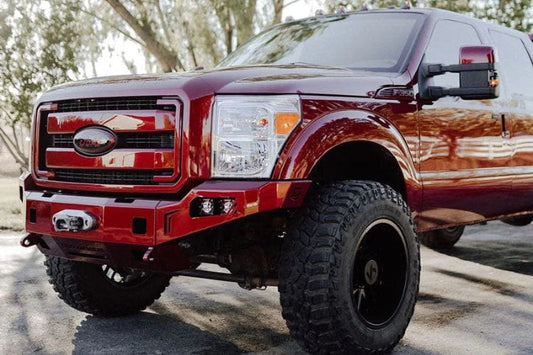 Chassis Unlimited Octane CUB940111RAW heavy duty winch bumper for 2011-2016 Ford F250/F350 Super Duty raw steel finish build.