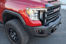 Heavy Duty Front Bumper CUB980571 by Chassis Unlimited Attitude textured black finish for 2020-2023 Sierra 2500/3500 bold design