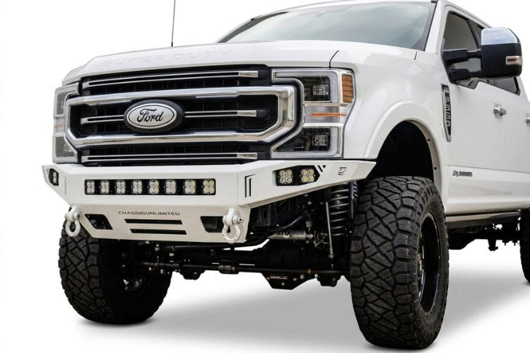 Chassis Unlimited Octane CUB900141RAW heavy duty front bumper for 2017–2022 Ford F250/F350 Super Duty, raw steel finish