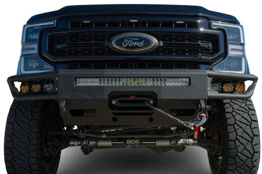 Heavy duty front bumper replacement Chassis Unlimited Diablo CUB950141RAW for 2017-2022 Ford F250/F350 Super Duty raw steel