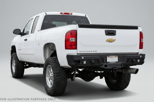 Off-road ready Chevy rear truck bumper Chassis Unlimited Octane CUB910312RAW for 2007-2010 Silverado 2500/3500, raw steel finish