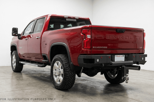 Heavy duty rear truck bumper Chassis Unlimited Octane CUB910572RAW rugged raw rear protection for 2020–2025 Chevy Silverado 2500/3500