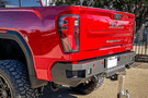 Heavy Duty Rear Bumper Chassis Unlimited Octane CUB910572RAW rugged raw steel with sensor cutouts for 2020–2025 GMC Sierra 2500/3500