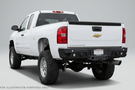 Aggressive Chevy Silverado rear bumper CUB910311 by Chassis Unlimited for 2007–2010 Silverado 2500/3500, black powder coat