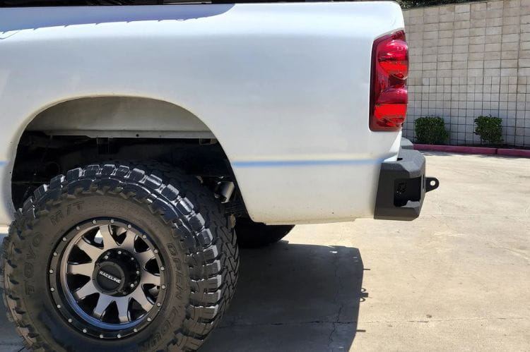 Chassis Unlimited Attitude heavy duty steel rear bumper CUB990021 for 2003–2009 Ram 2500/3500 in textured black finish