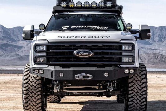 Heavy duty winch bumper Chassis Unlimited Octane CUB940752 steel front bumper for 2023+ Ford F250/F350 Super Duty with sensor cutouts