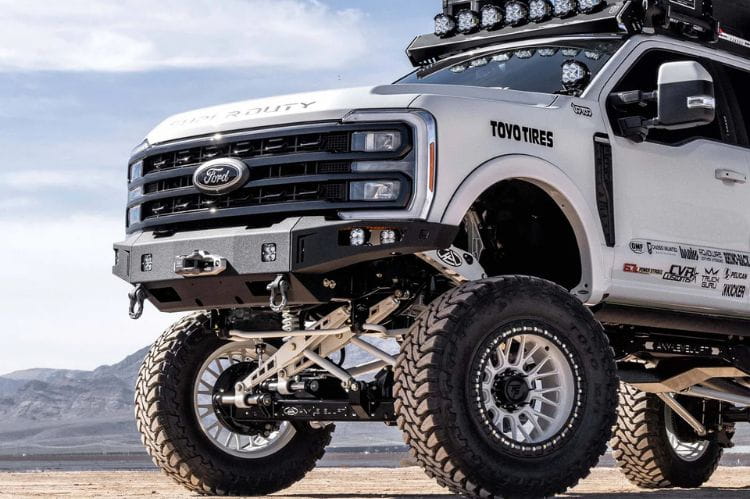Steel winch bumper Chassis Unlimited Octane CUB940752 for 2023+ Ford F250/F350 Super Duty with 12K winch mount and LED cutouts
