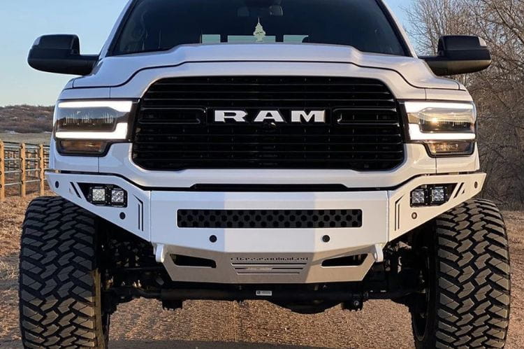 Chassis Unlimited Octane CUB900321 custom front truck bumper for 2019–2026 Ram 2500/3500, textured black powder coat