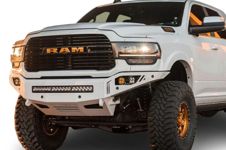 Chassis Unlimited Octane CUB900321 custom front truck bumper for 2019–2026 Ram 2500/3500, textured black powder coat