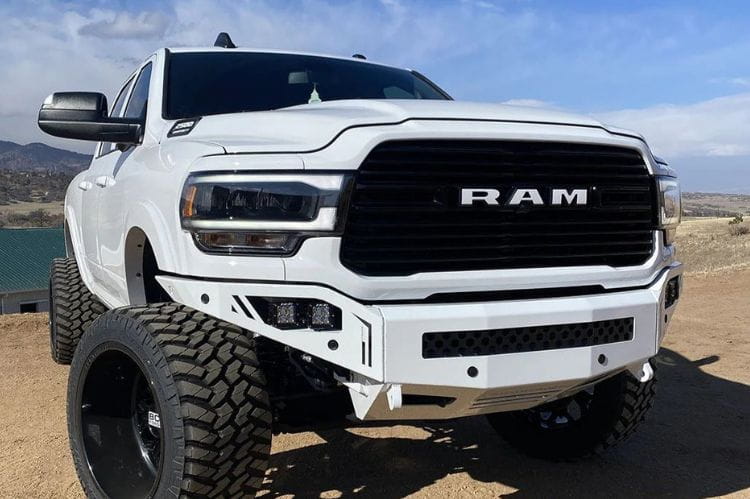 Chassis Unlimited Octane CUB900321 custom front truck bumper for 2019–2026 Ram 2500/3500, textured black powder coat