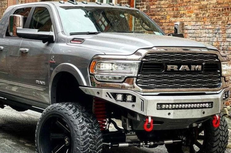 Chassis Unlimited Octane CUB900321 custom front truck bumper for 2019–2026 Ram 2500/3500, textured black powder coat
