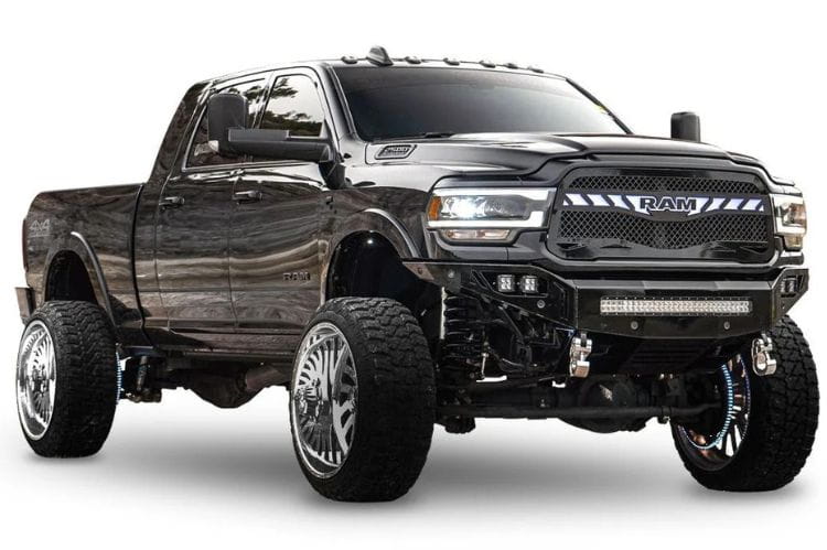 Chassis Unlimited Octane CUB900321 custom front truck bumper for 2019–2026 Ram 2500/3500, textured black powder coat