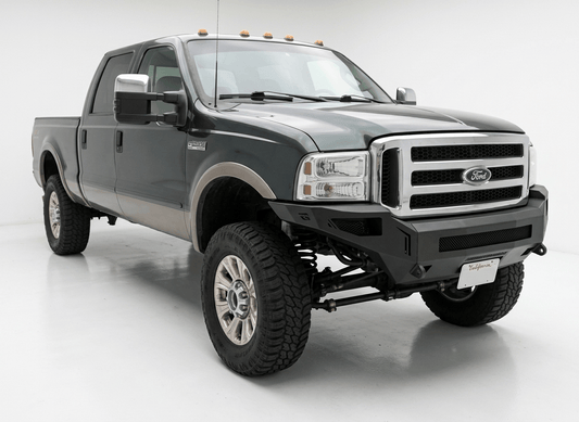 Chassis Unlimited Octane CUB900471RAW custom truck front bumper for 2005–2007 Ford F250/F350 Super Duty, raw steel, heavy duty design