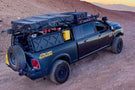 Chassis Unlimited Octane CUB960011RAW custom truck rear bumper with dual swing-out tire carrier for 2010–2025 Ram 2500/3500, raw steel