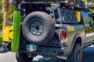 Chassis Unlimited Octane CUB960011RAW custom truck rear bumper with dual swing-out tire carrier for 2010–2025 Ram 2500/3500, raw steel