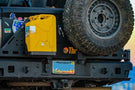 Chassis Unlimited Octane CUB960011RAW custom truck rear bumper with dual swing-out tire carrier for 2010–2025 Ram 2500/3500, raw steel