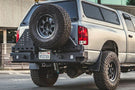 Chassis Unlimited Octane dual swing out rear bumper CUB960021 for 2003–2009 Ram 2500/3500 with black powder coat finish