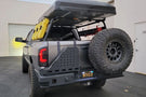 Chassis Unlimited Octane dual swing out rear bumper CUB960021 for 2003–2009 Ram 2500/3500 with black powder coat finish