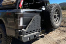Chassis Unlimited Octane CUB960142 dual swing out rear bumper for 2017–2022 Ford F250/F350 Super Duty, textured black, sensor cutouts