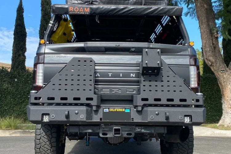 Chassis Unlimited Octane CUB960141 dual swing out tire carrier rear bumper for 2017–2022 Ford F250/F350 Super Duty, textured black
