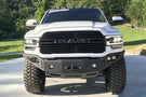 Chassis Unlimited Octane CUB940322 front bumper for 2019–2025 Ram 2500/3500 with textured black finish and sensor cutouts