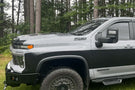 Chassis Unlimited Octane Front Bumper CUB940732 equips a 2024+ Chevy Silverado 2500/3500 with textured black steel