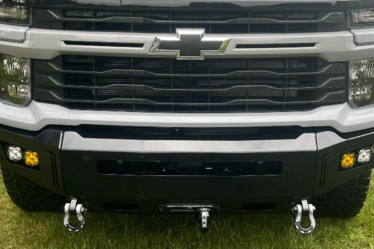 Chassis Unlimited front bumper CUB940732RAW offers a 2024+ Chevy Silverado 2500/3500 bare steel trail defense 