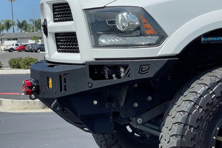 Chassis Unlimited Octane CUB940011RAW front winch bumper for 2010–2018 Ram 2500/3500, raw steel heavy duty design