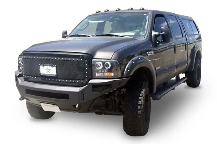 Chassis Unlimited Octane CUB900471 heavy duty front bumper for 2005–2007 Ford F250/F350 Super Duty, textured black, rugged design