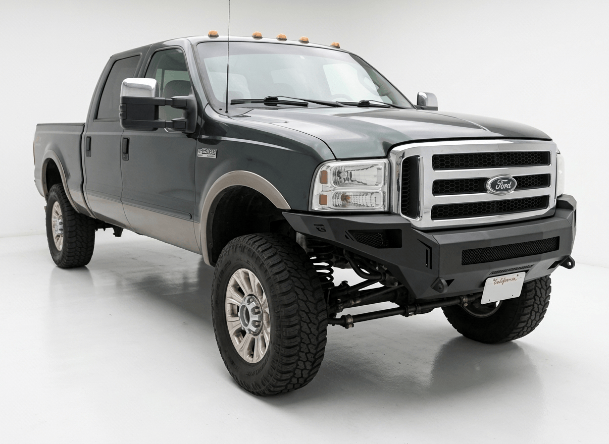 Chassis Unlimited Octane CUB900471 heavy duty front bumper for 2005–2007 Ford F250/F350 Super Duty, textured black, rugged design