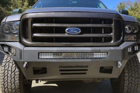 Chassis Unlimited Octane CUB900181RAW offroad front bumper for 1999–2004 Ford F250/F350 Super Duty, raw steel finish