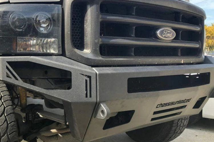 Chassis Unlimited Octane CUB900181RAW offroad front bumper for 1999–2004 Ford F250/F350 Super Duty, raw steel finish