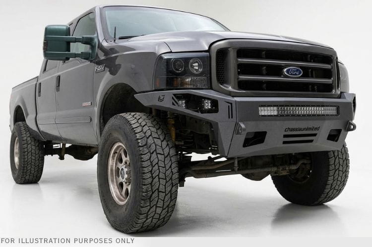 Chassis Unlimited Octane CUB900181RAW offroad front bumper for 1999–2004 Ford F250/F350 Super Duty, raw steel finish