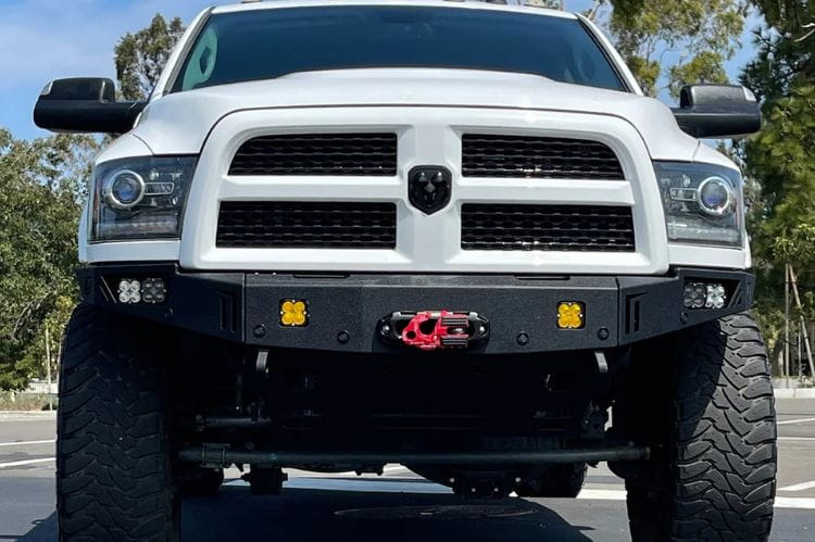 Chassis Unlimited Octane CUB940012 offroad front winch bumper for 2010–2018 Ram 2500/3500, textured black with sensor cutouts