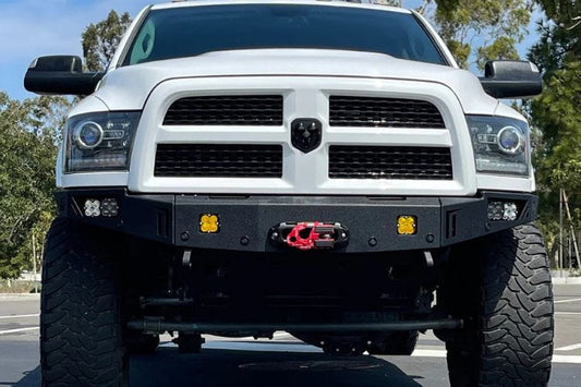 Chassis Unlimited Octane CUB940012RAW steel front winch bumper for 2010–2018 Ram 2500/3500, raw steel with sensor cutouts