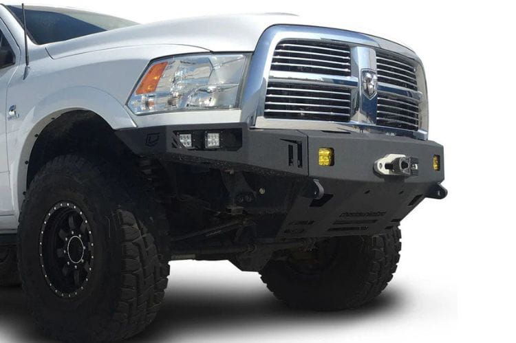 Chassis Unlimited Octane CUB940012RAW steel front winch bumper for 2010–2018 Ram 2500/3500, raw steel with sensor cutouts