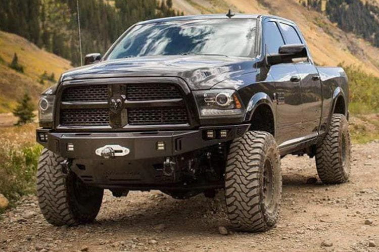 Chassis Unlimited Octane CUB940012RAW steel front winch bumper for 2010–2018 Ram 2500/3500, raw steel with sensor cutouts