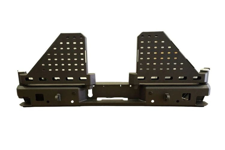 Chassis Unlimited Octane CUB960011 steel rear bumper with dual swing-out tire carrier for 2010–2025 Ram 2500/3500, textured black