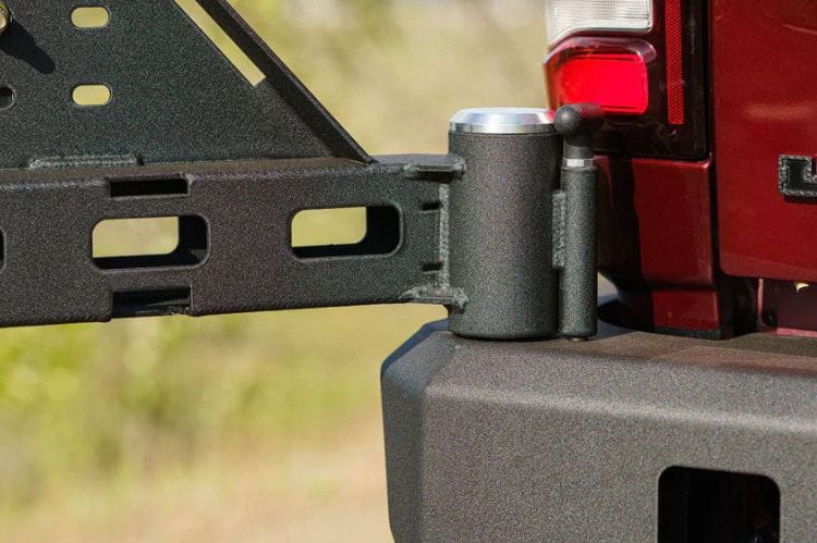 Chassis Unlimited Octane CUB960011 steel rear bumper with dual swing-out tire carrier for 2010–2025 Ram 2500/3500, textured black