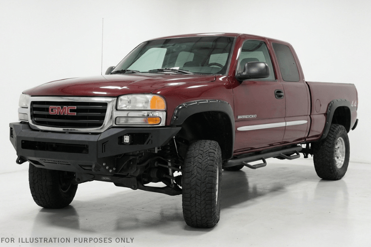 Offroad Front Bumper Chassis Unlimited CUB900501RAW Octane in raw steel, heavy-duty design for 2003-2006 GMC Sierra 2500/3500