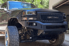 Offroad Front Bumper Chassis Unlimited CUB900501RAW Octane in raw steel, heavy-duty design for 2003-2006 GMC Sierra 2500/3500