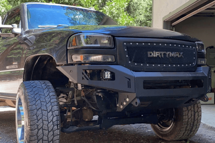 Offroad Front Bumper Chassis Unlimited CUB900501RAW Octane in raw steel, heavy-duty design for 2003-2006 GMC Sierra 2500/3500