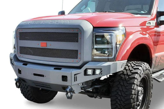 Offroad front bumper Chassis Unlimited Octane CUB940111 winch-ready steel for 2011-2016 Ford F250/F350 Super Duty with lights