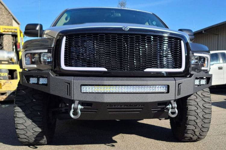 Chassis Unlimited Octane offroad front bumper CUB900131 with textured black finish for 2003–2005 Ram 2500/3500