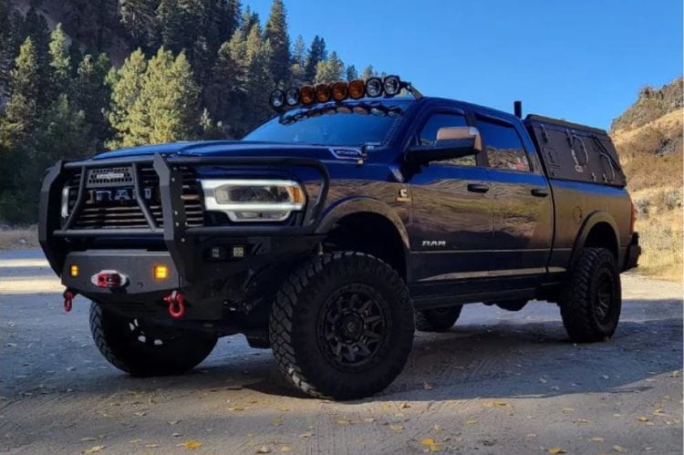 Chassis Unlimited Octane CUB940321BG offroad grille guard front bumper for 2019–2025 Ram 2500/3500 in textured black